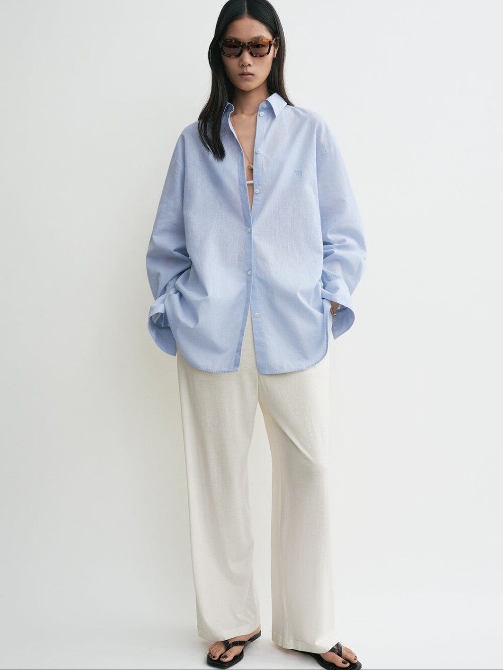 TOTEME Summer Shirt in Sky – Spring 2026 Collection – New With Tags